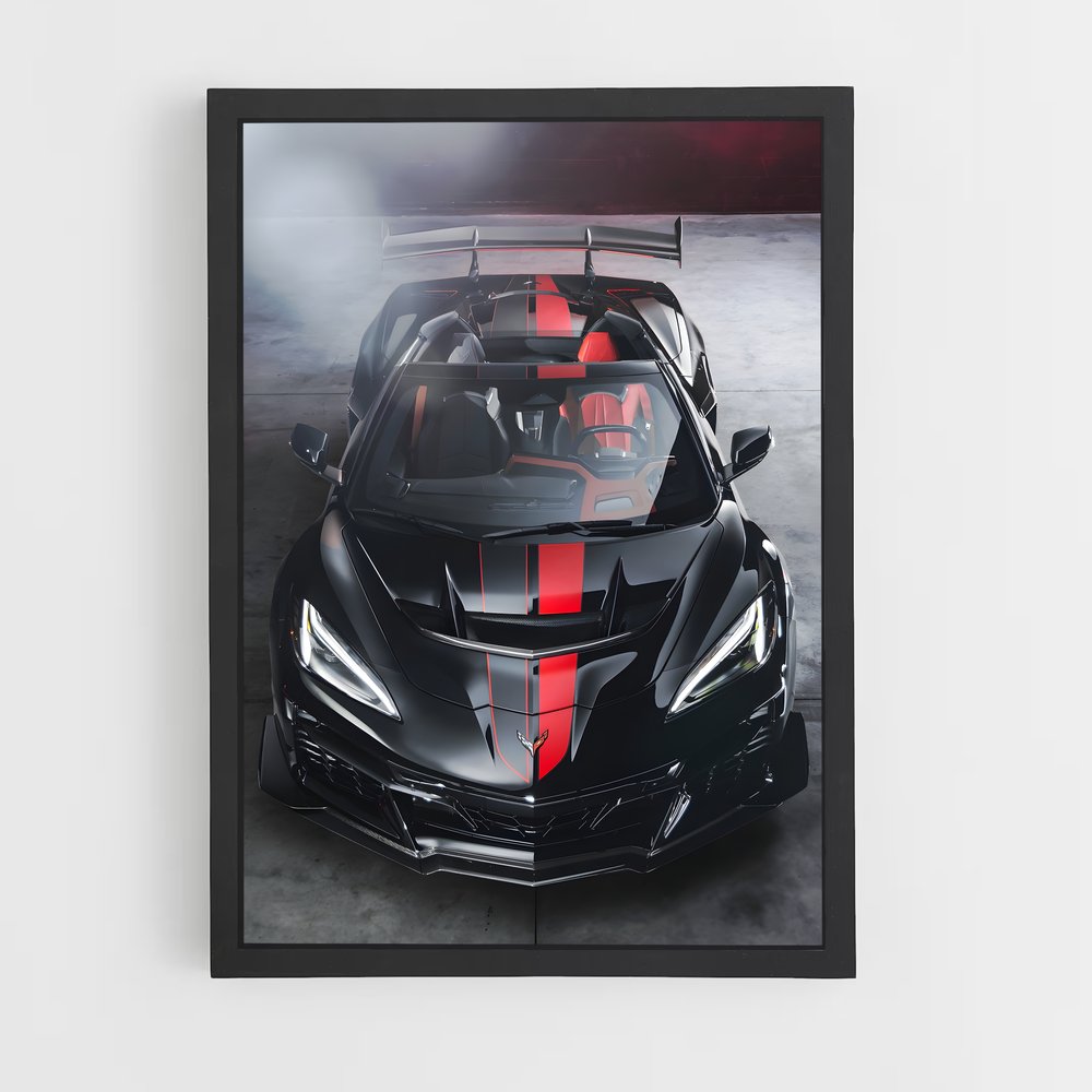 Poster Corvette Vitesse bande – affiche Chevrolet (vue 2)